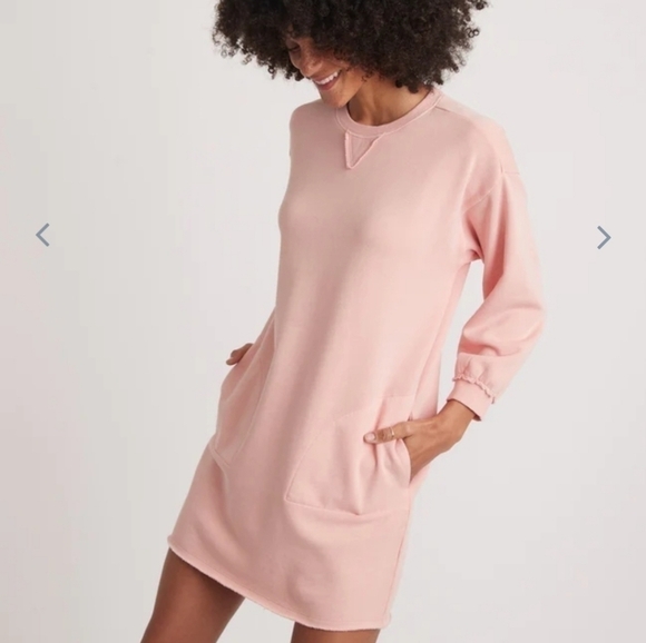 Marine Layer Dresses & Skirts - MARINE layer Sweatshirt Dress in Seashell Pink